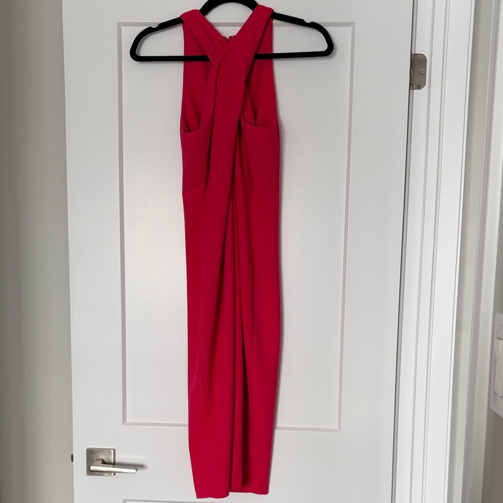 Calvin Klein Hot Pink Halter Midi Dress